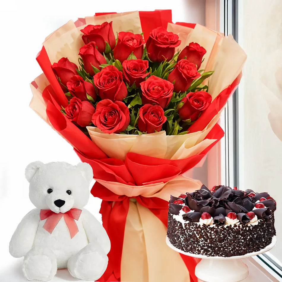 Valentine Roses Combo