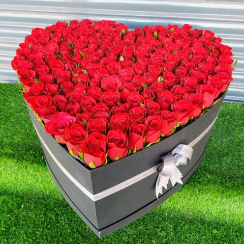 Exotic Red Heart Basket