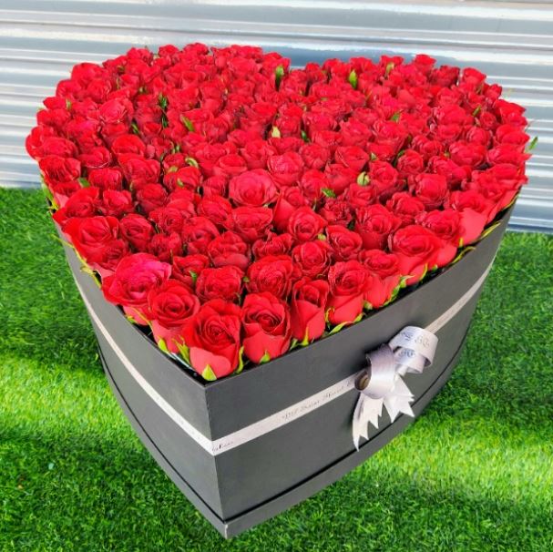 Exotic Red Heart Basket