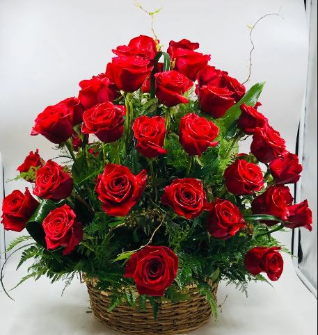 Beauty Of Roses Basket