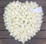 200 White Rose Heart