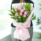Misty Pink Roses Bouquet