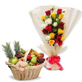Flower and Fruit Deluxe Basket