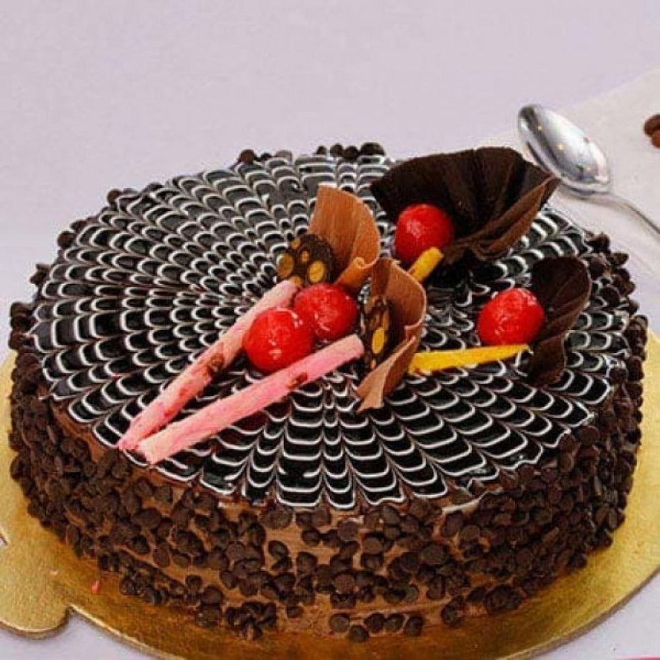 Choco Chips Anniversary Cake