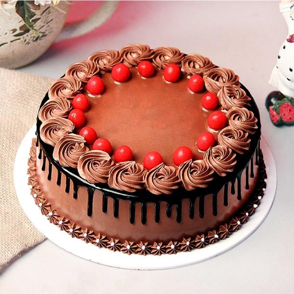 Cherry Loaded Chocolate Cake