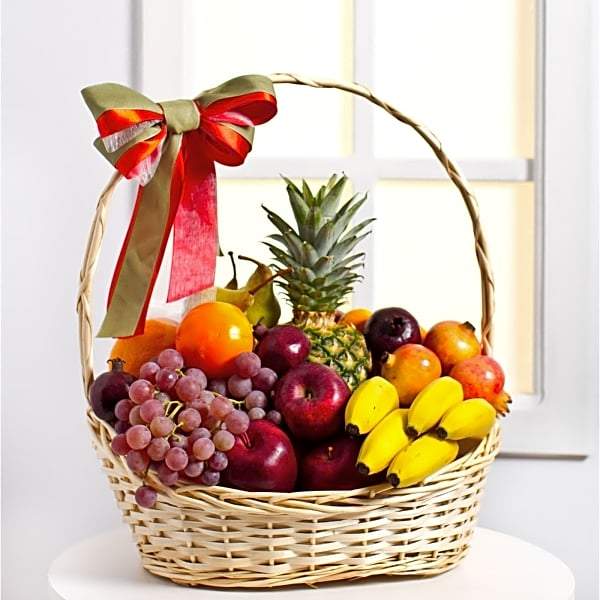Delectable Assortment of Fruits in a Basket