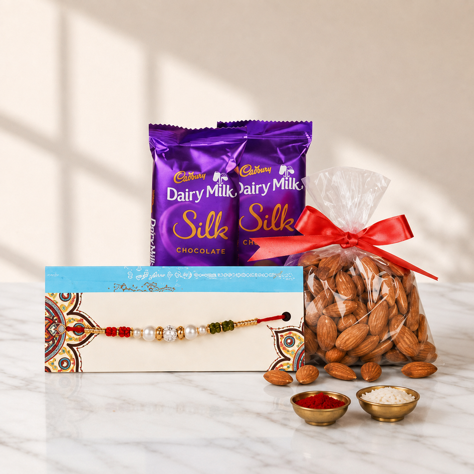 Pearl Charm Rakhi Treat