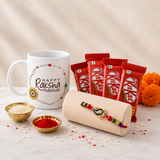 Peacock Charm Rakhi Mug Set