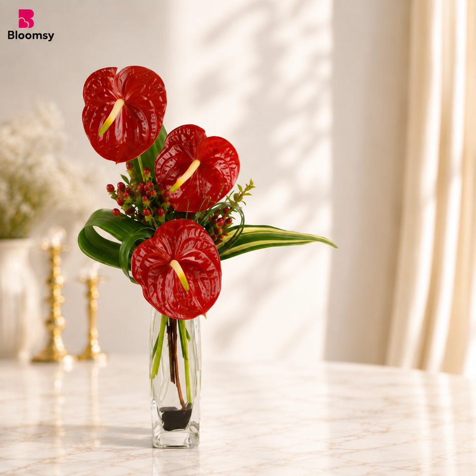 Crimson Anthurium Elegance