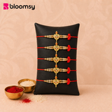 Heart Motif Pearl Rakhi Set