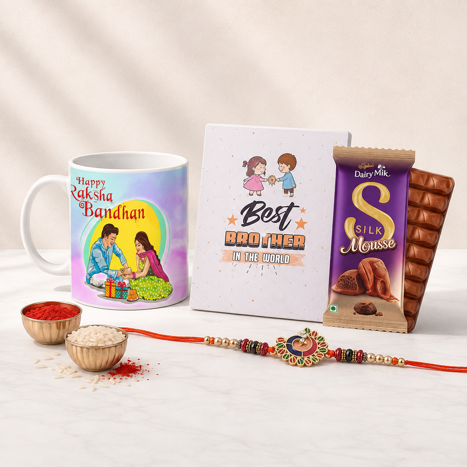 Silk Charm Rakhi Gift