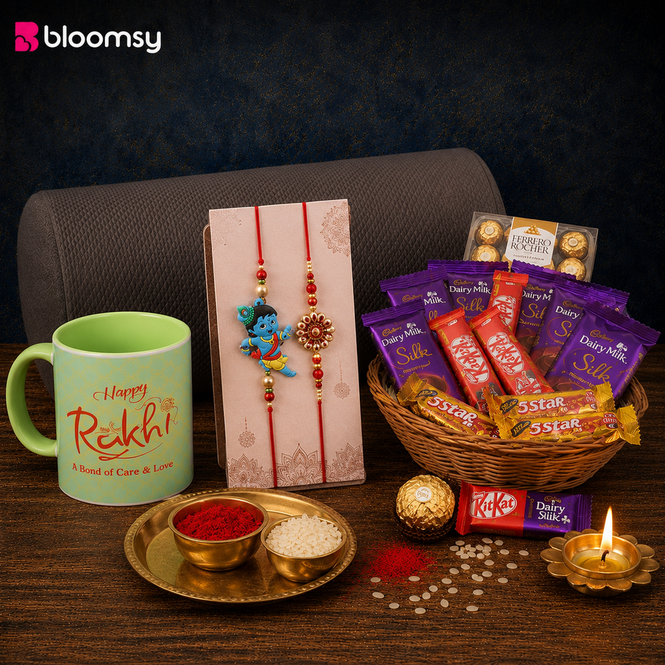 Krishna Charm Rakhi Duo