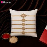 Golden Charm Rakhi Set of 5