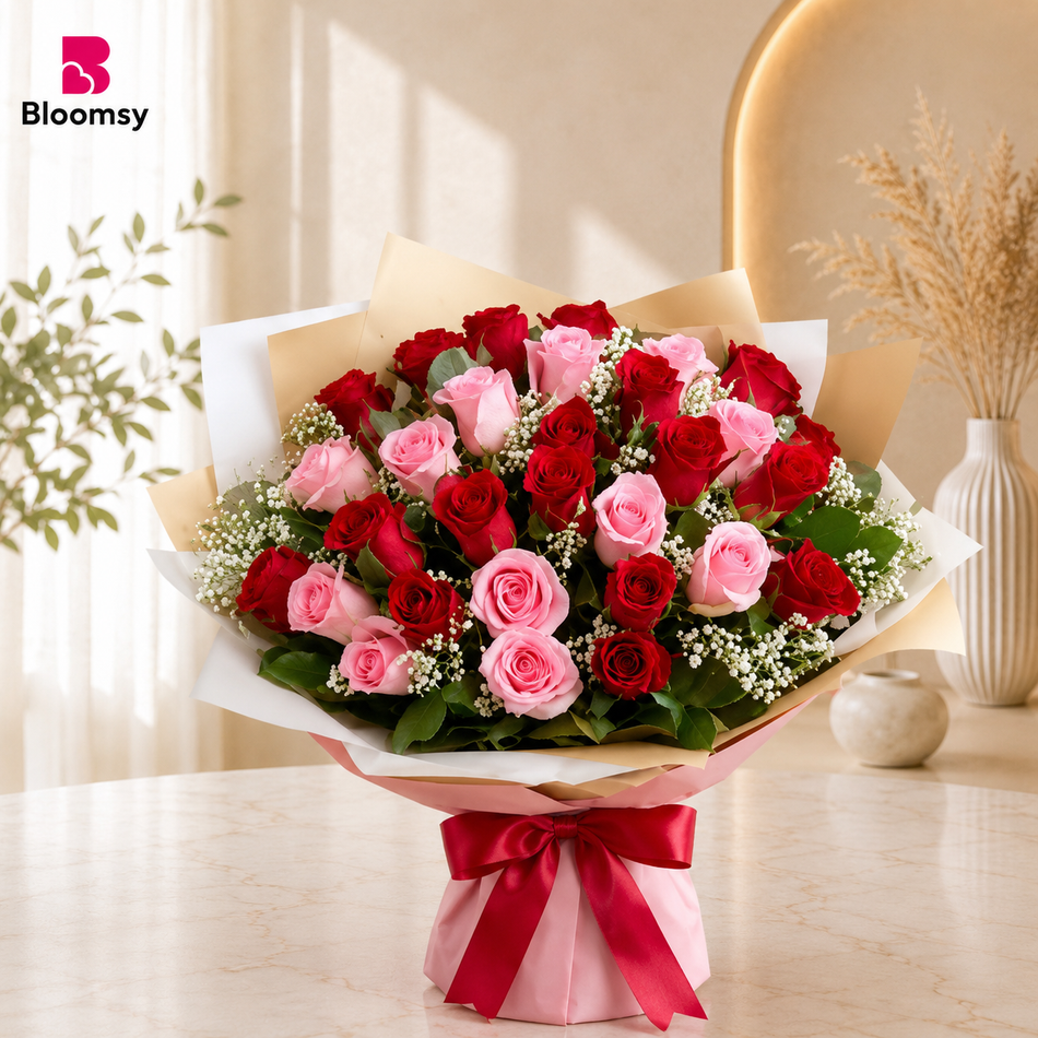 Crimson Blush Rose Reverie