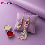 Pearl Blossom Rakhi Duo
