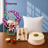 Floral Cake Rakhi Harmony