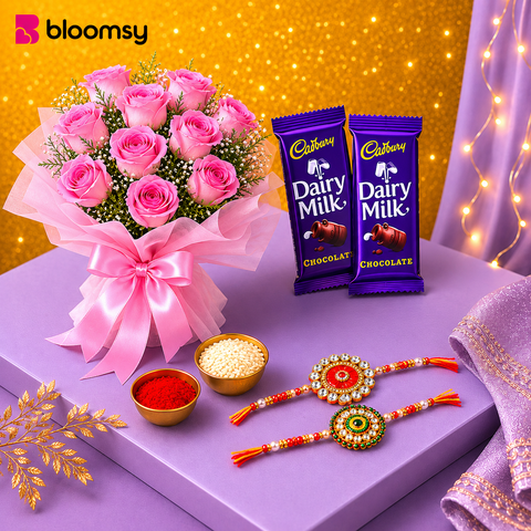 Sweet Rakhi Rose Delight
