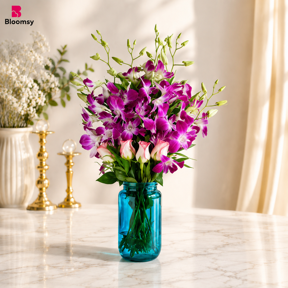 Orchid and Rose Elegance
