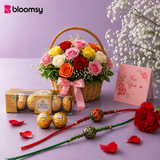 Twin Joy Rakhi Basket