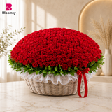 Crimson Bloom Basket