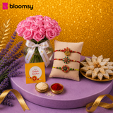 Pink Petals Rakhi Delight
