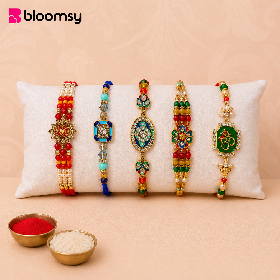 Vibrant Five Rakhi Set
