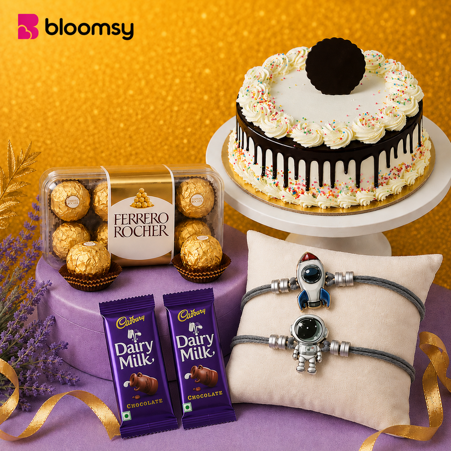 Cosmic Rakhi Cake Treat