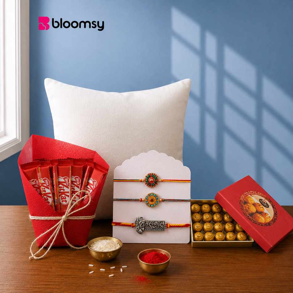Golden Mitha Rakhi Set