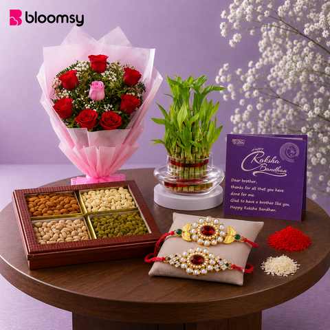 Prosperity & Petals Rakhi Hamper
