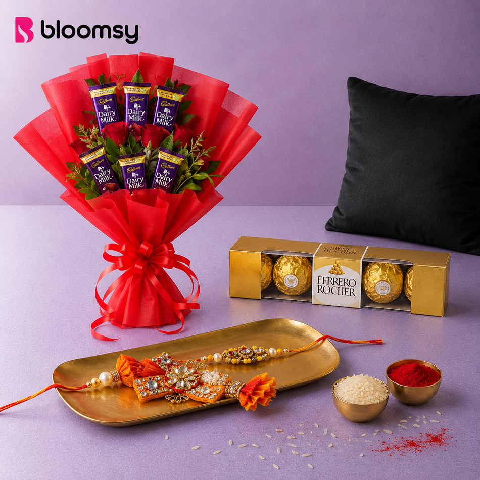 Couple's Harmony Rakhi Set