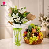 Serene Lily and Fruit Harmony