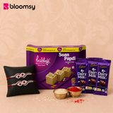 Soan Papdi Chocolate Rakhi Set