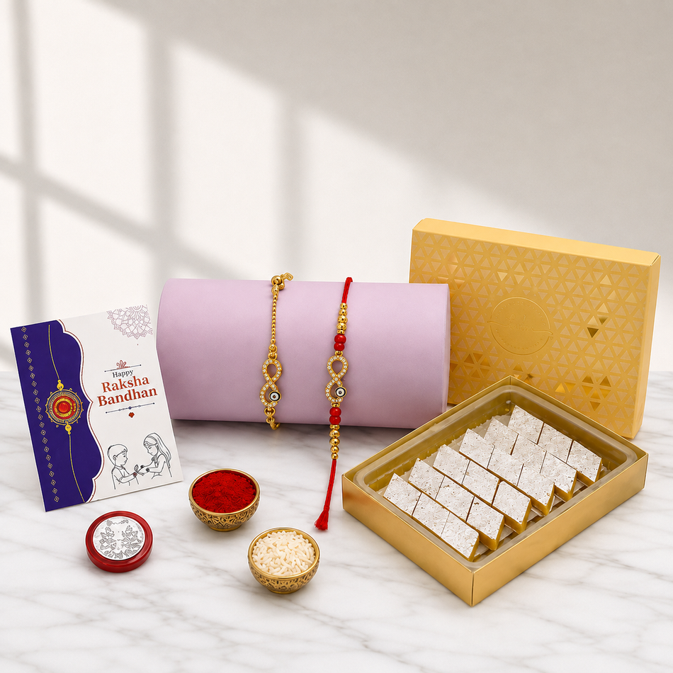 Elegant Infinity Rakhi Duo
