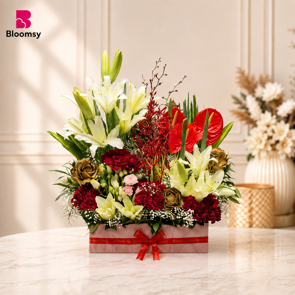 Scarlet & Ivory Elegance