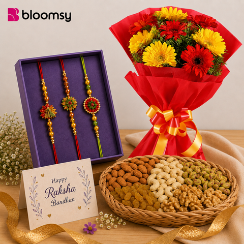 Floral Bond Rakhi Hamper