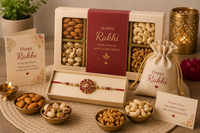 Rakhi with Dry Fruits